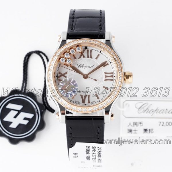 Replica Chopard Happy Sport Automatic Zf 30mm White Dial With Diamond Bezel (10)