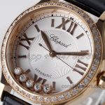 Replica Chopard Happy Sport Automatic Zf 30mm White Dial With Diamond Bezel (4)