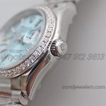 Replica Rolex Ladies Datejust 28mm 278384 Twf Blue Dial Diamond Markers With Diamond Bezel In Steel (5)