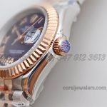 Replica Rolex Ladies Datejust 28mm 279171 Twf Aubergine Dial With Roman Markers In Rose Goldsteel (4)