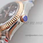 Replica Rolex Ladies Datejust 28mm 279171 Twf Chocolate Dial With Diamond Markers In Rose Goldsteel (4)