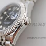 Replica Rolex Ladies Datejust 28mm 279174 Twf Grey Dial With Diamond Markers In Steel (4)