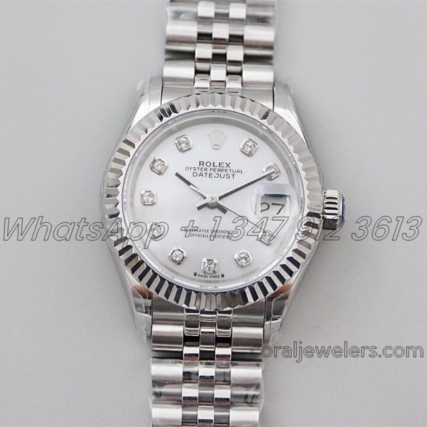 Replica Rolex Ladies Datejust 28mm 279174 Twf Mop Dial With Diamond Markers In Steel (1)