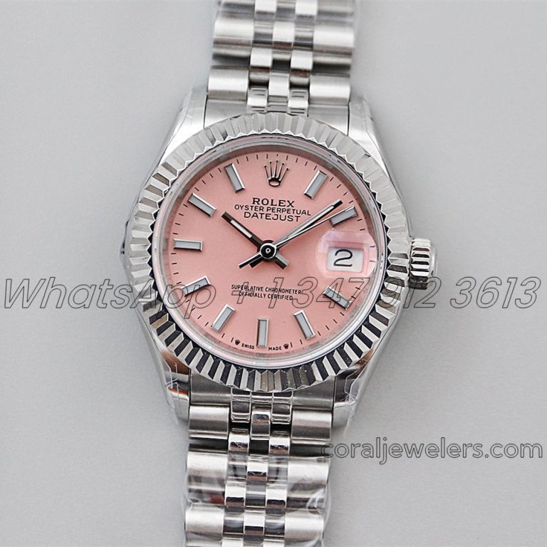 Replica Rolex Ladies Datejust 28mm 279174 Twf Pink Dial With Roman Markers (1)