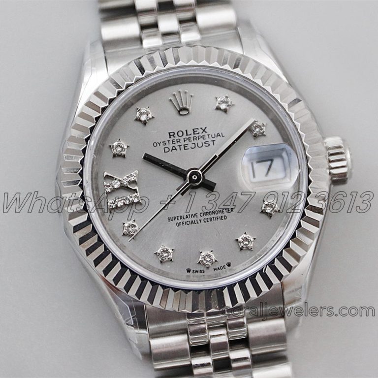 Replica Rolex Ladies Datejust 28mm 279174 Twf Silver Dial With Diamond Markers (2)