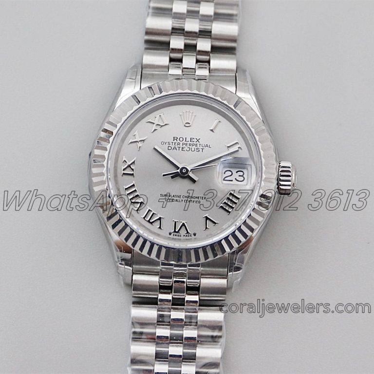 Replica Rolex Ladies Datejust 28mm 279174 Twf Silver Dial With Roman Markers (1)