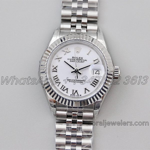 Replica Rolex Ladies Datejust 28mm 279174 Twf White Dial With Roman Markers (1)