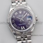 Replica Rolex Ladies Datejust 28mm 279274 Twf Aubergine Dial With Roman Markers (2)