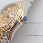 Replica Rolex Ladies Datejust 28mm 279383rbr Twf Champagne Dial With Diamond Bezel In Yellow Goldsteel (4)