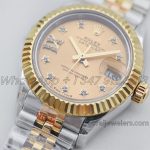 Replica Rolex Ladies Datejust 28mm 279383rbr Twf Champagne Dial With Diamond Marker In Yellow Goldsteel (3)