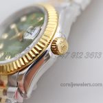 Replica Rolex Ladies Datejust 28mm 279383rbr Twf Green Dial With Diamond Marker In Yellow Goldsteel (4)