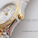 Replica Rolex Ladies Datejust 28mm 279383rbr Twf Mop Dial With Diamond Bezel In Yellow Goldsteel (4)