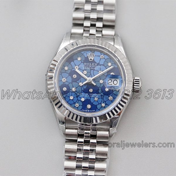 Replica Rolex Ladies Datejust 28mm 279384rbr Twf Floral Motif Dial In Steel (1)