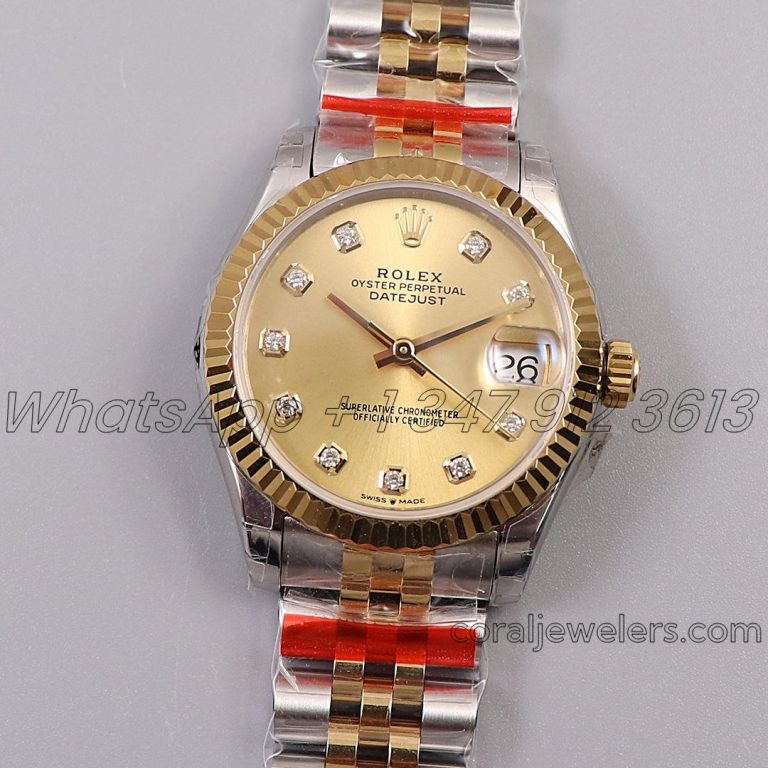 Replica Rolex Ladies Datejust 31mm 278273 Twf 904l & Rg Champagne Dial Swiss 2836 (1)