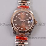 Replica Rolex Ladies Datejust 31mm 278273 Twf 904l & Rg Chocolate Dial Swiss 2836 (1)