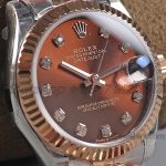 Replica Rolex Ladies Datejust 31mm 278273 Twf 904l & Rg Chocolate Dial Swiss 2836 (3)