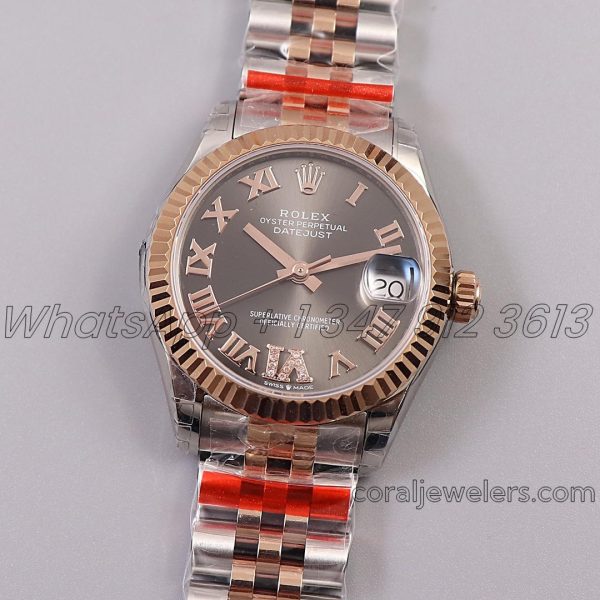 Replica Rolex Ladies Datejust 31mm 278273 Twf 904l & Rg Gray Dial Swiss 2836 (1)