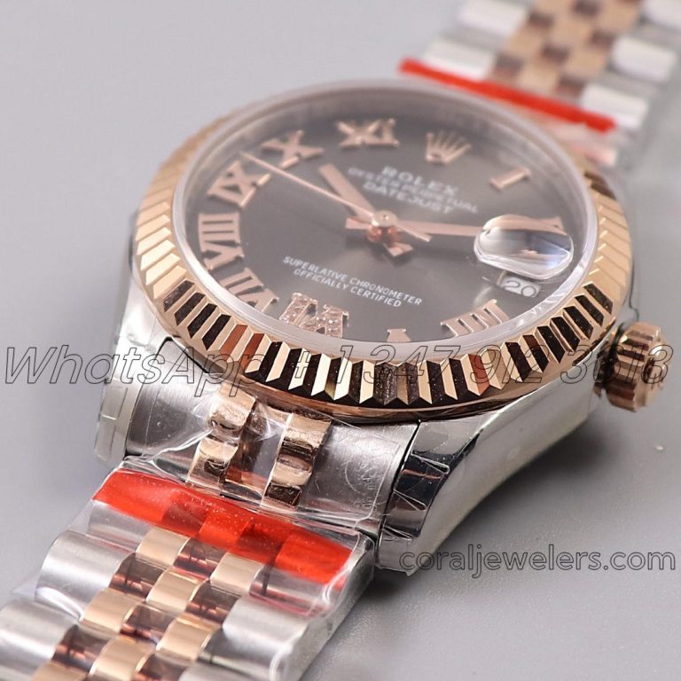 Replica Rolex Ladies Datejust 31mm 278273 Twf 904l & Rg Gray Dial Swiss 2836 (2)