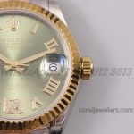 Replica Rolex Ladies Datejust 31mm 278273 Twf 904l & Rg Grenn Dial Swiss 2836 (13)