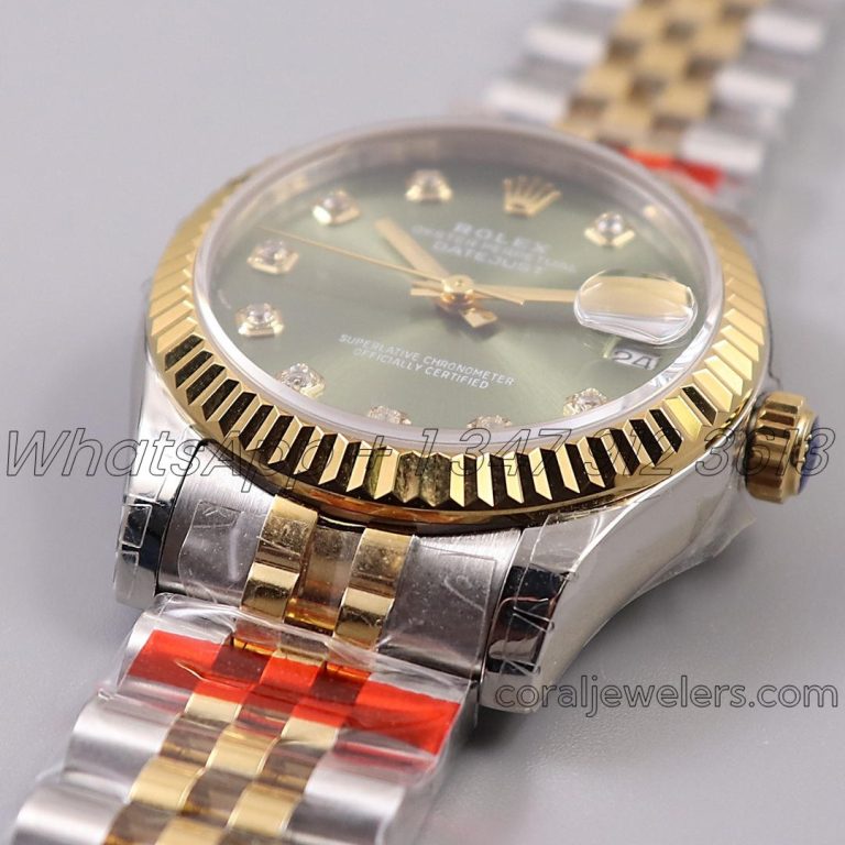 Replica Rolex Ladies Datejust 31mm 278273 Twf 904l & Rg Grenn Dial Swiss 2836 (2)