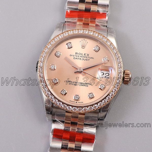 Replica Rolex Ladies Datejust 31mm 278273 Twf 904l & Rg Pink Dial Swiss 2836 (10)