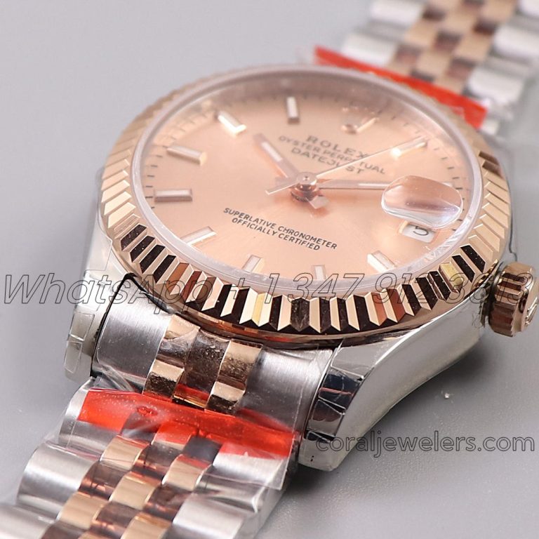 Replica Rolex Ladies Datejust 31mm 278273 Twf 904l & Rg Pink Dial Swiss 2836 (2)