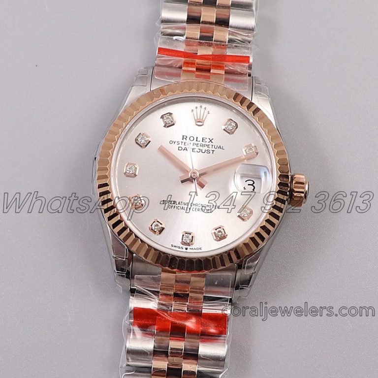 Replica Rolex Ladies Datejust 31mm 278273 Twf 904l & Rg Silve Dial Swiss 2836 (1)