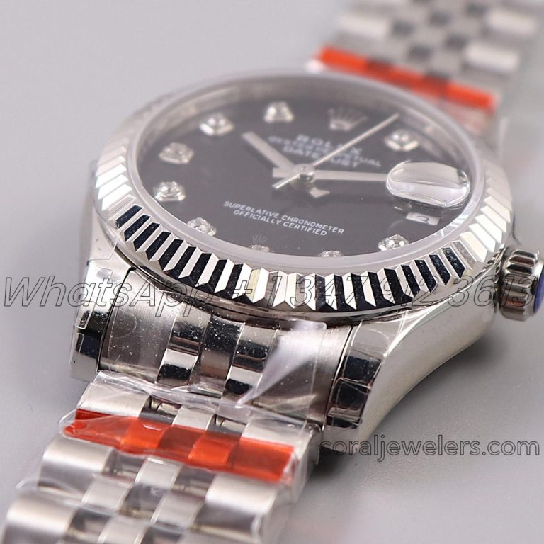 Replica Rolex Ladies Datejust 31mm 278273 Twf Black Dial Diamond Markers (2)