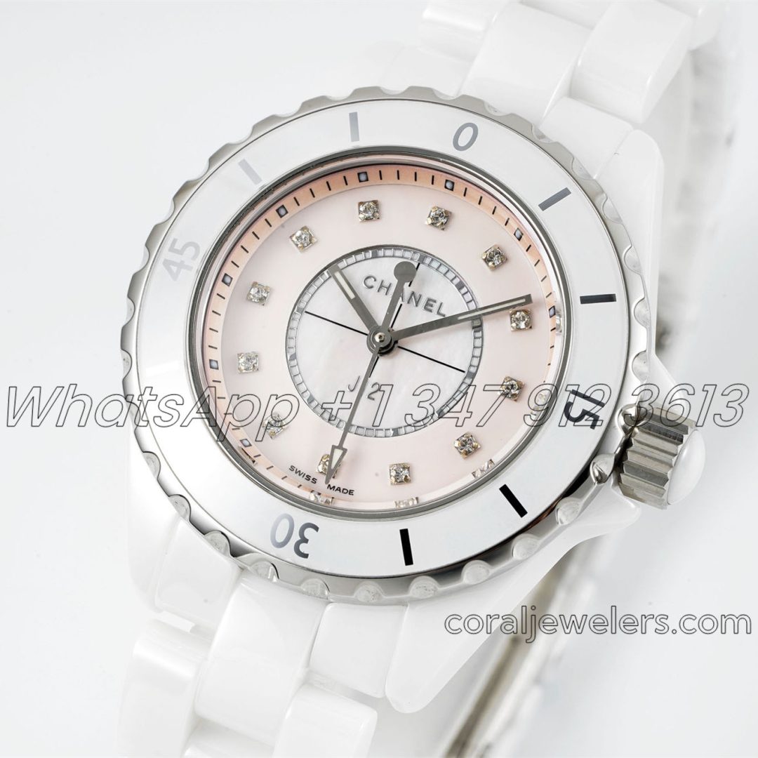 Replica Chanel Ladies J12 Bvf 33mm Pink Dial Swiss Quartz Movement (3)