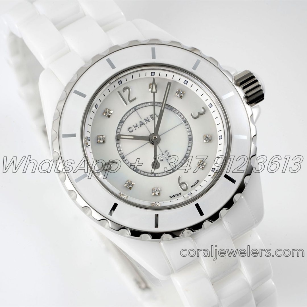 Replica Chanel Ladies J12 Bvf 33mm White Dial Swiss Quartz Movement (2)