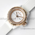 Replica Chanel Ladies J12.xs Bvf 19mm White Dial Rg With Diamond Bezel (3)