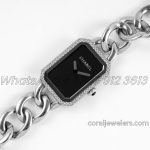 Replica Chanel Ladies Premiere Bvf 20mm Ss Black Dial With Diamond Bezel (3)