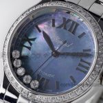 Replica Chopard Happy Sport Automatic Zf 30mm Blue Mop Dial With Diamond Bezel In Steel (3)