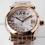 Replica Chopard Happy Sport Automatic Zf 30mm White Dial In Rose Gold (5)