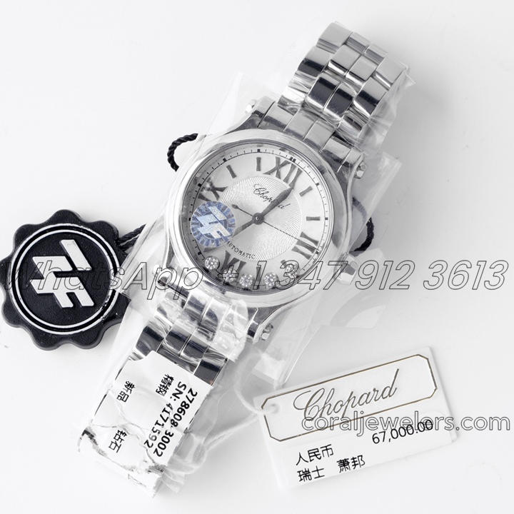 Replica Chopard Happy Sport Automatic Zf 30mm White Dial In Steel (2)