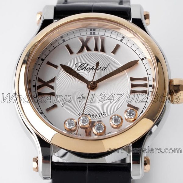 Replica Chopard Happy Sport Automatic Zf 30mm White Dial In Steelrose Gold (11)