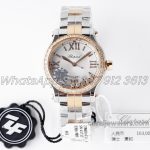 Replica Chopard Happy Sport Automatic Zf 30mm White Dial With Diamond Bezel In Steelrose Gold (1)