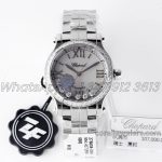 Replica Chopard Happy Sport Automatic Zf 30mm White Mop Dial With Diamond Bezel In Steel (1)