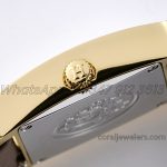 Replica Hermes Heure H 21mm Bvf White Dial In Yellow Gold On Dark Brown Leather Strap (6)