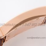 Replica Hermes Heure H 26mm Bvf Mop Dial In Rose Gold With Diamond Bezel On Brown Leather Strap (7)