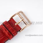 Replica Hermes Heure H 26mm Bvf Mop Dial In Rose Gold With Diamond Bezel On Red Leather Strap (9)