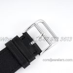 Replica Hermes Heure H 26mm Bvf White Dial In Steel On Black Leather Strap (9)