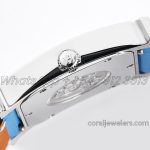 Replica Hermes Heure H 26mm Bvf White Dial In Steel On Blue Leather Strap (6)