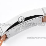 Replica Hermes Heure H 26mm Bvf White Dial In Steel On Brown Epsom Leather Strap (6)