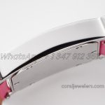 Replica Hermes Heure H 26mm Bvf White Dial In Steel On Light Pink Epsom Leather Strap (7)