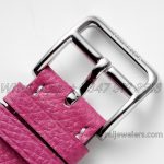 Replica Hermes Heure H 26mm Bvf White Dial In Steel On Light Pink Epsom Leather Strap (9)