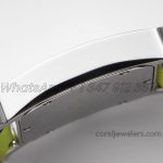 Replica Hermes Heure H 26mm Bvf White Dial In Steel On Neon Green Epsom Leather Strap (7)