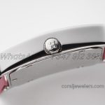 Replica Hermes Heure H 26mm Bvf White Dial In Steel On Pink Epsom Leather Strap (6)