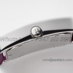 Replica Hermes Heure H 26mm Bvf White Dial In Steel On Purple Leather Strap (6)