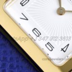 Replica Hermes Heure H 26mm Bvf White Dial In Yellow Gold On Blue Epsom Leather Strap (5)